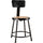 NPS® 18''Heavy Duty Steel Stool With Backrest, Black - National Public Seating