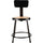 NPS® 18''Heavy Duty Steel Stool With Backrest, Black - National Public Seating