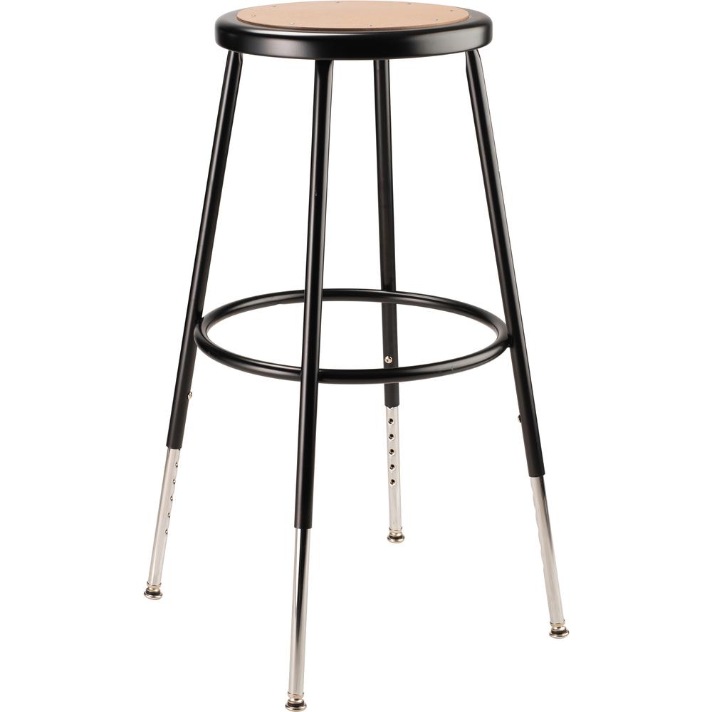 NPS® 25''-33'' Height Adjustable Heavy Duty Steel Stool, Black - National Public Seating