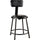 NPS® 18''Heavy Duty Vinyl Padded Steel Stool With Backrest, Black - National Public Seating