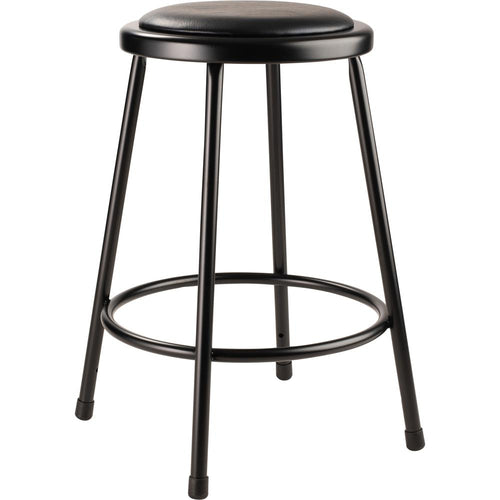 NPS® 24'' Heavy Duty Vinyl Padded Steel Stool, Black - National Public Seating
