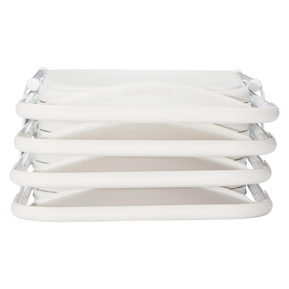 NPS® 800 Series Premium Lightweight Plastic Folding Chair, Bright White (Pack of 4) - National Public Seating
