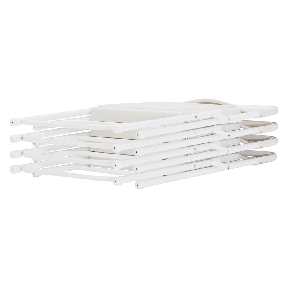 NPS® 800 Series Premium Lightweight Plastic Folding Chair, Bright White (Pack of 4) - National Public Seating