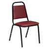 NPS® 9100 Series Vinyl Upholstered Stack Chair, Pleasant Burgundy Seat/Black Sandtex Frame - National Public Seating