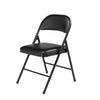 Commercialine® Vinyl Padded Steel Folding Chair, Black (Pack of 4)