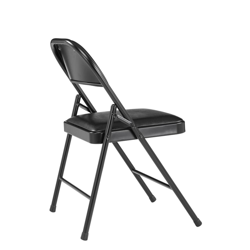 Commercialine® Vinyl Padded Steel Folding Chair, Black (Pack of 4)