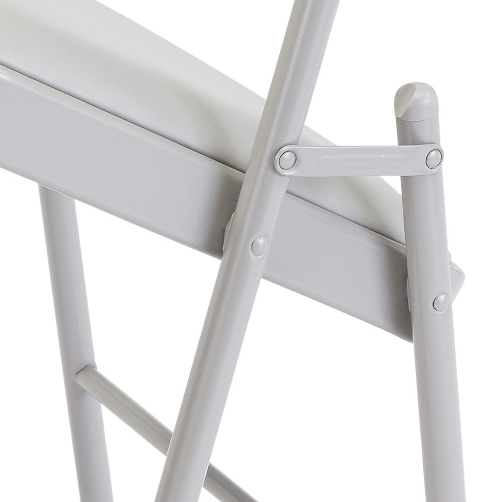 Commercialine® Vinyl Padded Steel Folding Chair, Grey (Pack of 4)