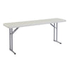 NPS® 18'' x 72'' Heavy Duty Seminar Folding Table, Speckled Grey - National Public Seating