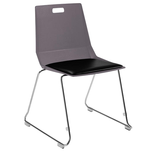 NPS® LūvraFlex Chair, Poly Back/Padded Seat - National Public Seating