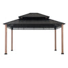 Roberts Outdoor Patio Steel Frame Hardtop Gazebo with 2-Tier  Steel Roof - Sunjoy