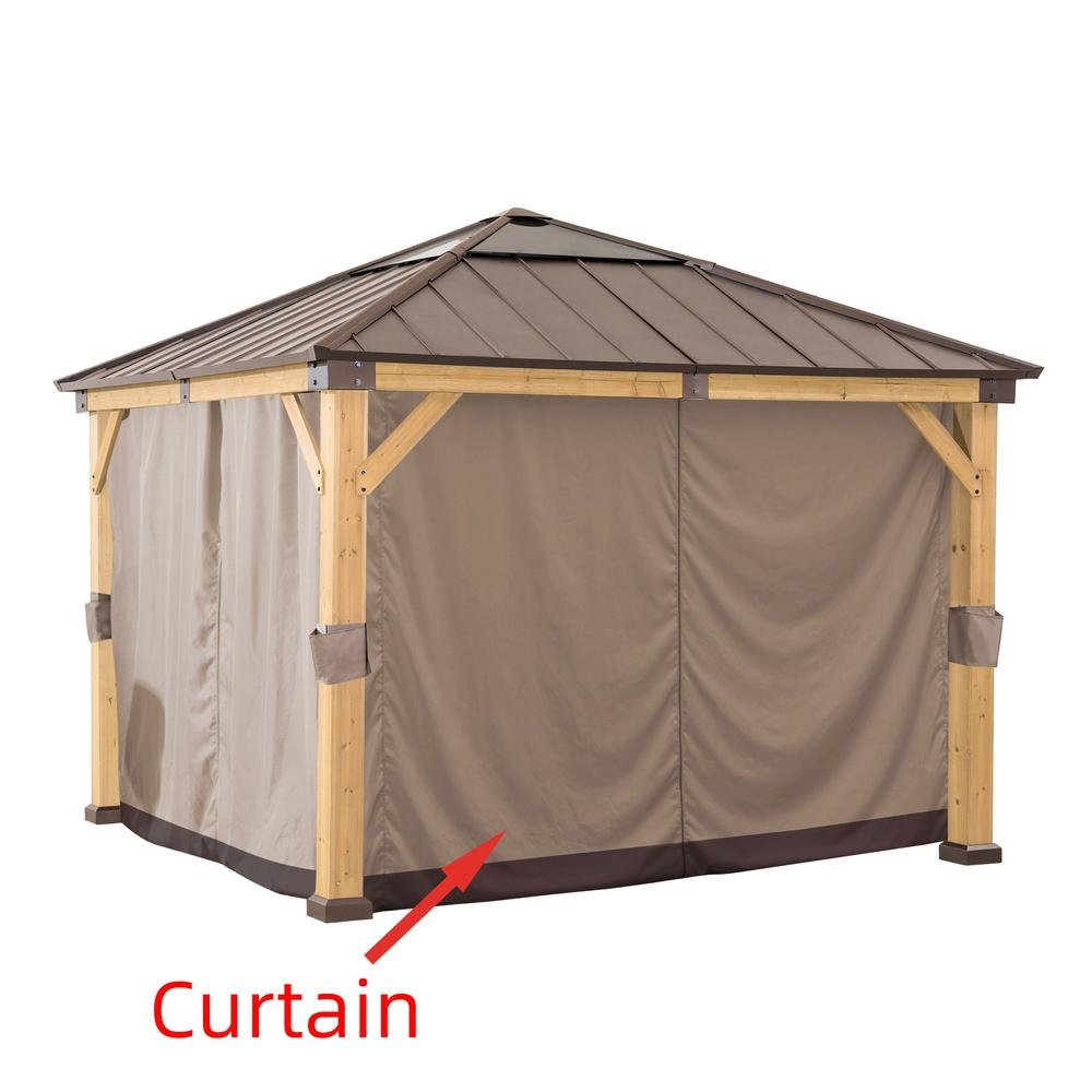 Sunjoy Universal Curtains for 11 ×11 ft Wood Framed Gazebos