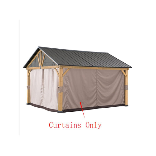 Sunjoy Universal Curtains for 11 ft. ×13 ft. Wood-Framed Gazebos - Golden Bull Marketing