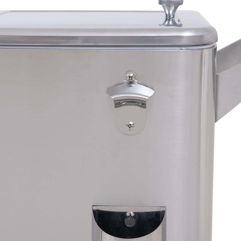 Sunjoy 80 QT Outdoor Stainless Steel Cooler