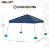 Floating Pool Canopy Pop Up Gazebo Canopy, Steel-Aluminum Frame Floating Tent - Sunjoy