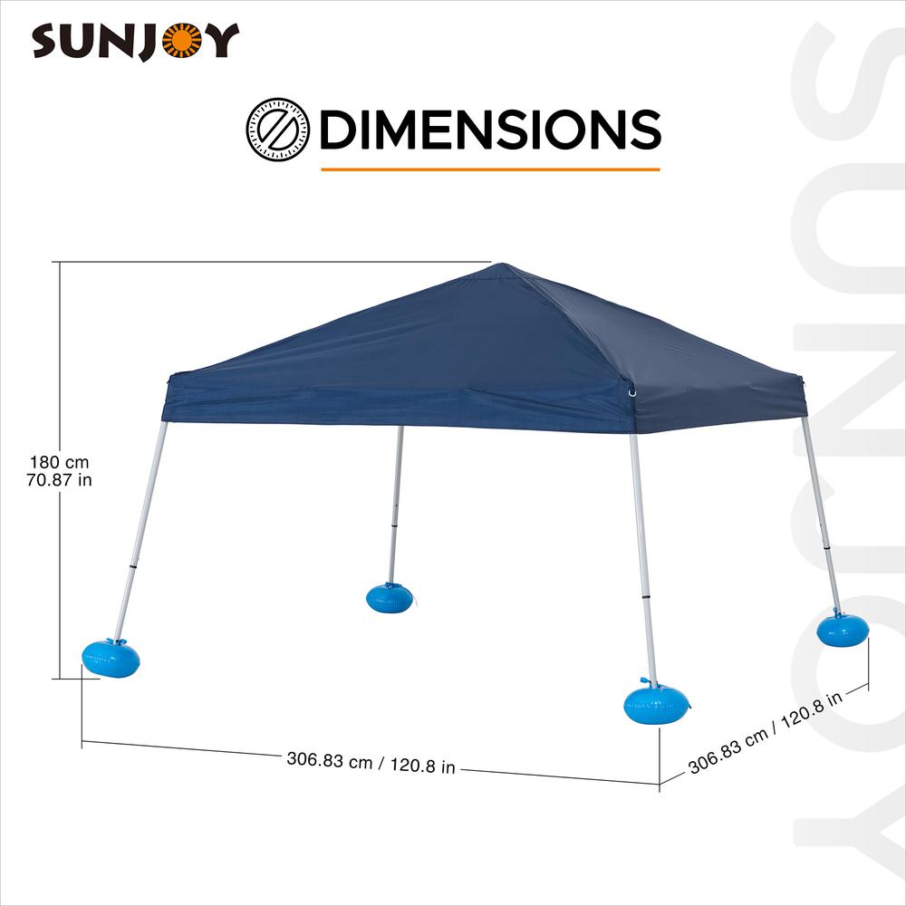 Floating Pool Canopy Pop Up Gazebo Canopy, Steel-Aluminum Frame Floating Tent - Sunjoy