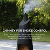 57 in. 2-in-1 Metal Outdoor Chiminea Fire Pit & Fireplace, Removable Grill Grate - Sunjoy