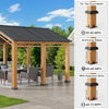 Outdoor Gazebo, Heavy Duty Garage Car Shelter with Powder-Coated Steel Roof - Sunjoy