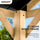 Sunjoy 11 ft. x 13 ft. Cedar Framed Gazebo with Matte-Black Steel Gable Hardtop Roof