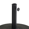 Brown Wicker Side Table with Umbrella Stand for Outdoor Seating - Sunjoy