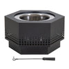 Lawrence 28. Black Steel Wood Burning Outdoor Smokeless Fire Pit with PVC Cover - Sunjoy
