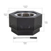 Lawrence 28. Black Steel Wood Burning Outdoor Smokeless Fire Pit with PVC Cover - Sunjoy