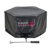 Lawrence 28. Black Steel Wood Burning Outdoor Smokeless Fire Pit with PVC Cover - Sunjoy
