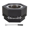 Lawrence 28. Black Steel Wood Burning Outdoor Smokeless Fire Pit with PVC Cover - Sunjoy