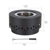 Lawrence 28. Black Steel Wood Burning Outdoor Smokeless Fire Pit with PVC Cover - Sunjoy