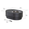 Lawrence 38. Black Steel Wood Burning Outdoor Smokeless Fire Pit with PVC Cover - Sunjoy
