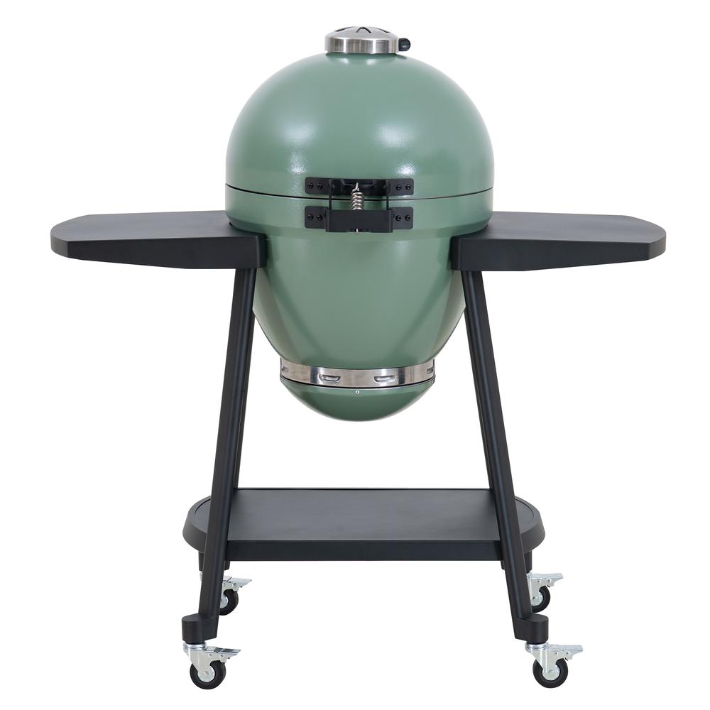 Sunjoy 20IN Egg-shaped Grill with Pizza Plate, Green
