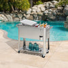 Sunjoy 80 QT Outdoor Stainless Steel Cooler