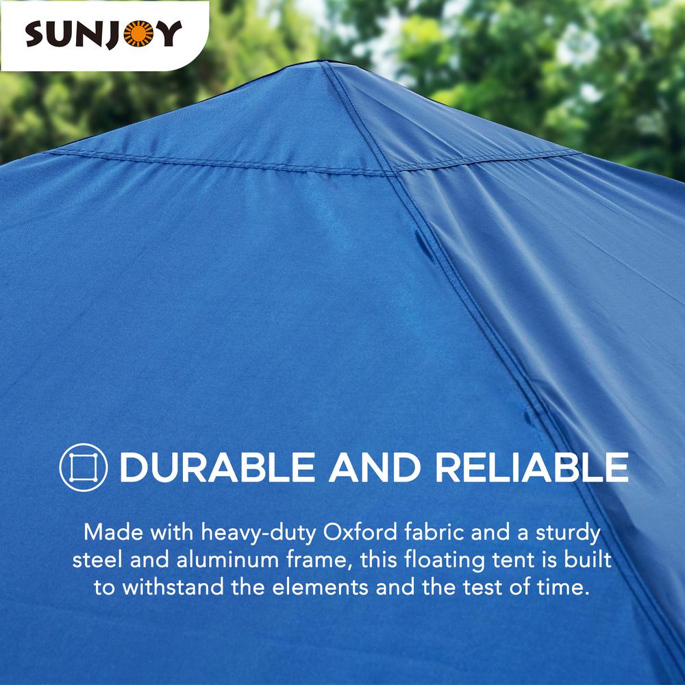 Floating Pool Canopy Pop Up Gazebo Canopy, Steel-Aluminum Frame Floating Tent - Sunjoy