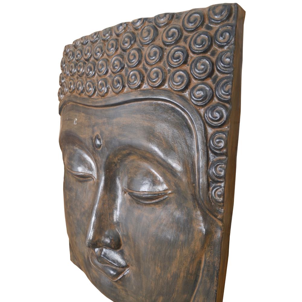 Buddha Face Wall Decoration Small Black Earth - AFD