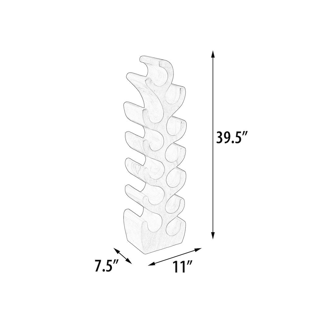 Suar Wood 12 Bottle Wine Holder Natural Finishing - AFD