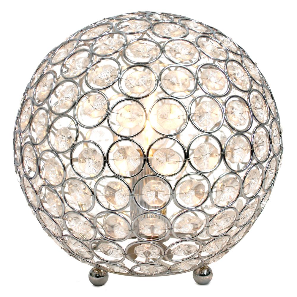 Crystal Ball Sequin Table Lamp Chrome - Elegant Designs