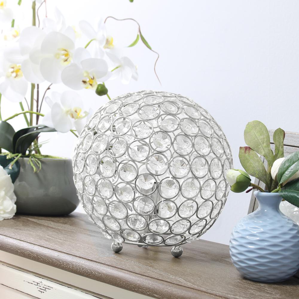 Crystal Ball Sequin Table Lamp Chrome - Elegant Designs