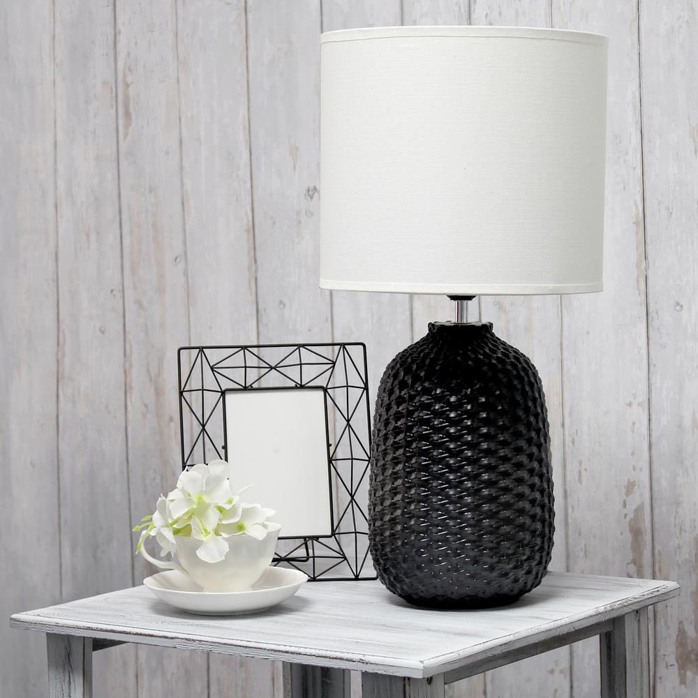 20.4'' Tall Traditional Ceramic Purled Texture Bedside Table Desk Lamp - Simple Designs