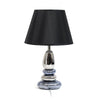 21.5'' Rippled Stone Table Lamp, Chrome Blue - Elegant Designs