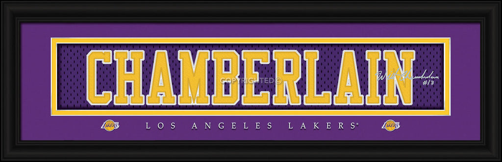 Los Angeles Lakers Wilt Chamberlain Print - Signature 8''x24'' - Prints Charming