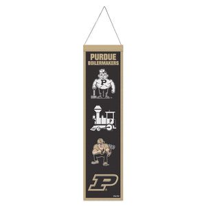 Purdue Boilermakers Banner Wool 8x32 Heritage Evolution Design - Special Order - WinCraft