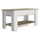 DEPOT E-SHOP Saturn Storage Table, One Flexible Table Shelf, Four Legs, Low Shelf, Internal Storage-Light Oak/White, For Bedroom - Depot E-Shop