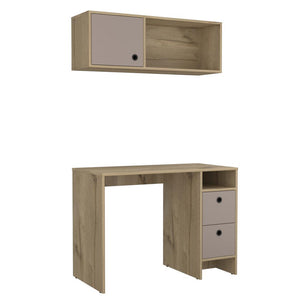 Aramis Office Set - Light Oak+Taupe - Depot E-Shop