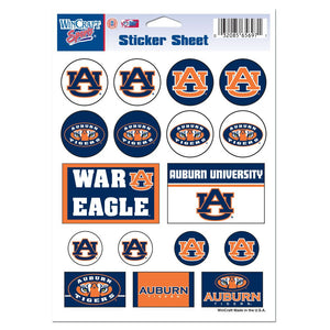 Auburn Tigers Decal Sheet 5x7 Vinyl - WinCraft