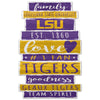 LSU Tigers Sign 11x17 Wood Family Word - WinCraft
