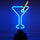 Martini Glass Neon Sculpture