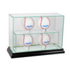 4 Upright Baseball Display Case with Black Moulding