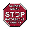 Arkansas Razorbacks Sign 12x12 Plastic Stop Style CO - Fremont Die