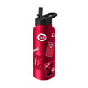 Cincinnati Reds Quencher Bottle 34oz Stainless Steel Dreamweave - Logo Brands
