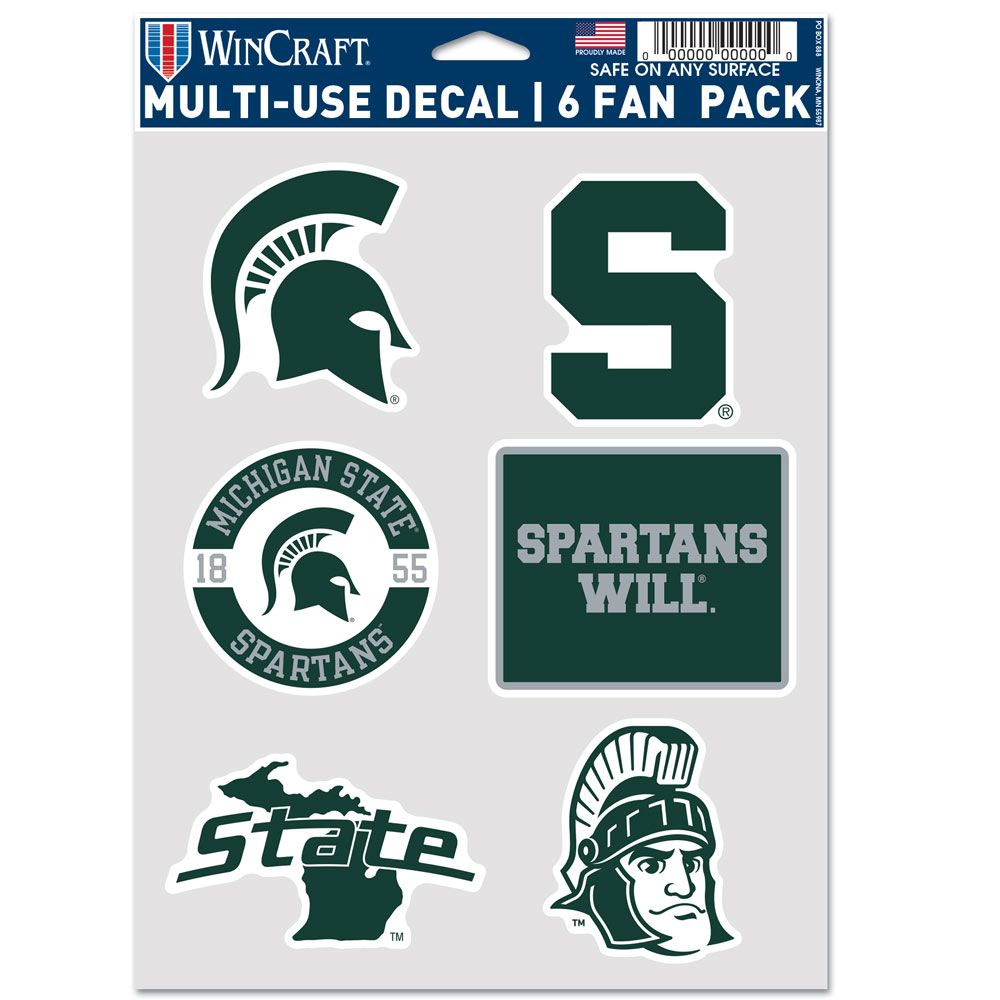 Michigan State Spartans Decal Multi Use Fan 6 Pack - WinCraft
