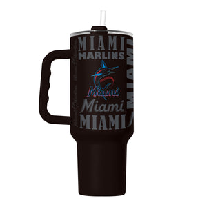 Miami Marlins Tumbler 40oz Powder Coat Replay - Logo Brands